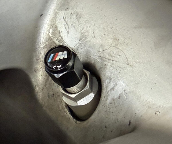 Tire valve cap with Mercedes Benz BMW logo