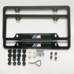 2pcs License Plate Frame with BMW M Logo for US CA license plate.No State Cover.Smooth Touch.