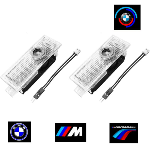 2pc Car Door Light Logo Projector  for BMW 1 2 3 4 5 6 7 Series, X1 X2 X3 X4 X5 X6 X7, Z GT M2/M3/M5 Laser Shadow Courtesy Welcome Lamp