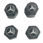 Tire valve cap with Mercedes Benz logo