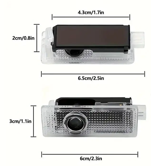 2pc Car Door Light Logo Projector  for BMW 1 2 3 4 5 6 7 Series, X1 X2 X3 X4 X5 X6 X7, Z GT M2/M3/M5 Laser Shadow Courtesy Welcome Lamp