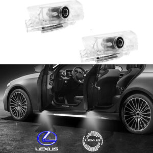 2pcs Door Lights Logo Projector Compatible with LEXUS RX/GX/LS/LX/IS/GS/RC/UX Auto Accessories 2006-2024,Car Courtesy Welcome 3D Shadow Light