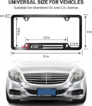 2pcs License Plate Frames with Carbon Fiber USA Flag for US CA Car License.Water Proof,Wear Resistant