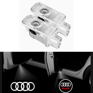 2pcs Door Lights Logo Projector Laser For Audi A1/A3/A4/A5/A6/A7/A8/Q3/Q5/Q7/R8/RS4/S Series TT/TTS host Shadow Courtesy Light,Never Fade,Hight Bright