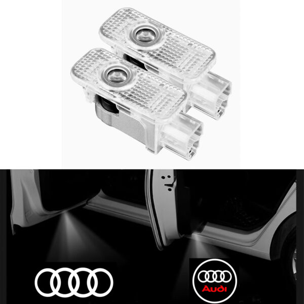 2pcs Door Lights Logo Projector Laser For Audi A1/A3/A4/A5/A6/A7/A8/Q3/Q5/Q7/R8/RS4/S Series TT/TTS host Shadow Courtesy Light,Never Fade,Hight Bright