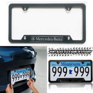 2PC License plate frame holder with Mercedes Benz Logo for U.S Standard car license plate