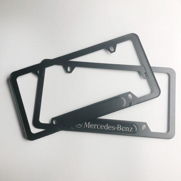 2PC License plate frame holder with Mercedes Benz Logo for U.S Standard car license plate