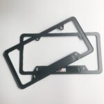 2pcs License Plate Frame with BMW M Logo for US CA license plate.No State Cover.Smooth Touch.