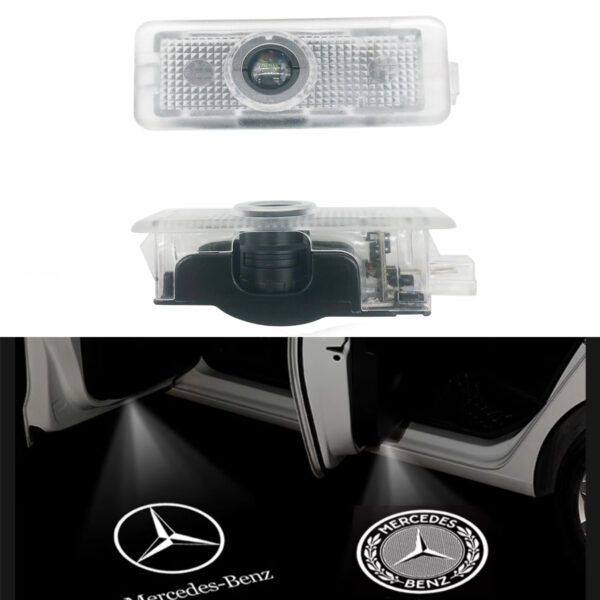 Door Light Logo Projector for Mercedes Benz Car 2010-2018 CLA250,CLA45 AMG CLS550,CLS 63 AMG,CLS400 2010-2016  E350 E550 E400 E63 2016-2022 C300 C43 C63 Coupe/Cabriolet