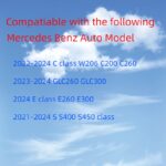 Door Light Logo Projector for Mercedes Benz 2021-2024 W206 C/E/S GLC Class C300 E260 GLC350 S400 High Bright Non-Fade LED Projector
