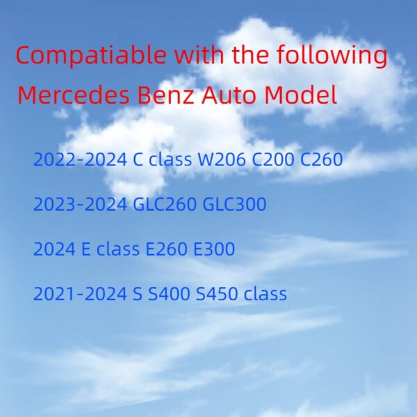 Door Light Logo Projector for Mercedes Benz 2021-2024 W206 C/E/S GLC Class C300 E260 GLC350 S400 High Bright Non-Fade LED Projector