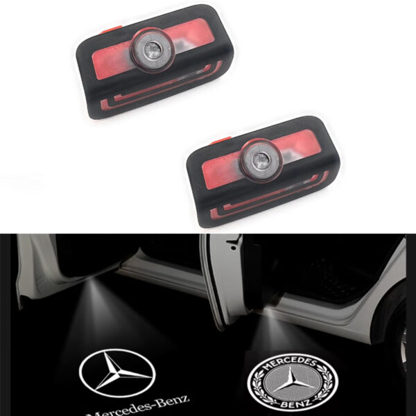 Door Light Logo Projector for Mercedes Benz 2021-2024 W206 C/E/S GLC Class C300 E260 GLC350 S400 High Bright Non-Fade LED Projector