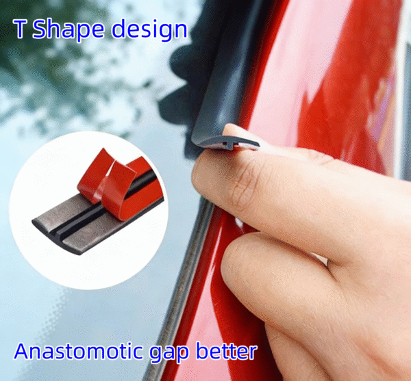 Car Rubber Seal Strip – Sunroof & Windshield Weather Stripping, Flexible Adhesive Window Seal, Waterproof Dustproof Noise Reducer Universal for Car SUV Truck Van
