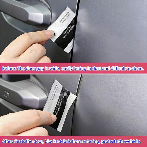 B Pillar Sealing Strip,Car Door Seal Strip Weather Stripping,Flexible Rubber with U-Shaped Steel Clip, Dustproof & Waterproof & Noise Reduction for SUV MPV Sedan
