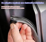B Pillar Sealing Strip,Car Door Seal Strip Weather Stripping,Flexible Rubber with U-Shaped Steel Clip, Dustproof & Waterproof & Noise Reduction for SUV MPV Sedan