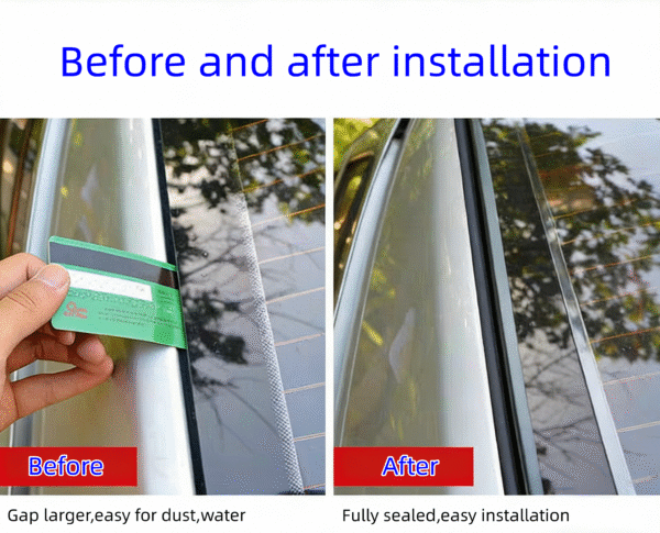 Car Rubber Seal Strip – Sunroof & Windshield Weather Stripping, Flexible Adhesive Window Seal, Waterproof Dustproof Noise Reducer Universal for Car SUV Truck Van