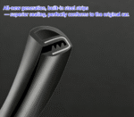 B Pillar Sealing Strip,Car Door Seal Strip Weather Stripping,Flexible Rubber with U-Shaped Steel Clip, Dustproof & Waterproof & Noise Reduction for SUV MPV Sedan