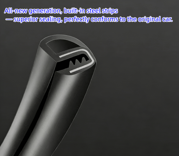 B Pillar Sealing Strip,Car Door Seal Strip Weather Stripping,Flexible Rubber with U-Shaped Steel Clip, Dustproof & Waterproof & Noise Reduction for SUV MPV Sedan