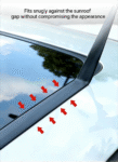 Car Rubber Seal Strip – Sunroof & Windshield Weather Stripping, Flexible Adhesive Window Seal, Waterproof Dustproof Noise Reducer Universal for Car SUV Truck Van