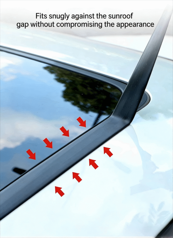 Car Rubber Seal Strip – Sunroof & Windshield Weather Stripping, Flexible Adhesive Window Seal, Waterproof Dustproof Noise Reducer Universal for Car SUV Truck Van